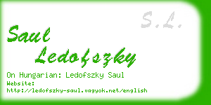 saul ledofszky business card
